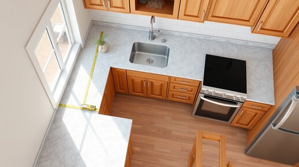 Как правильно снять размеры кухонной столешницы перед изготовлением: свесы, вырезы и расположение коммуникаций