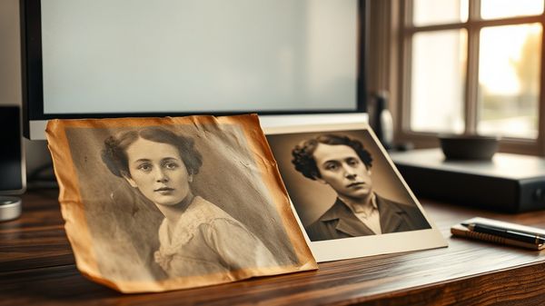 Как подготовить старую семейную фотографию к оживлению нейросетью: устранение царапин, повышение четкости и восстановление деталей лица