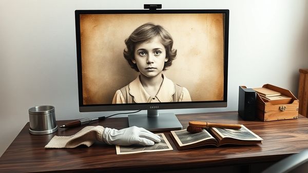 Как подготовить старую семейную фотографию к оживлению нейросетью: устранение царапин, повышение четкости и восстановление деталей лица
